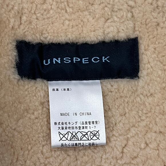 Y2K Shearling Sheepskin Fur Leather Blazer Jacket XS-S Mos - Picture 9 of 14